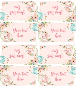 Food Labels Tea Coral 0349 design preview