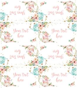 Food Labels Tea White 0349 design preview