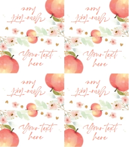 Food Labels Peach design preview