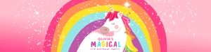 Water Bottle Label Unicorn Birthday Bright design preview