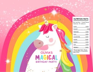 Chip Bag Unicorn Birthday Bright design preview