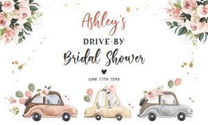 Backdrop Banner Drive By Floral Neutral design preview