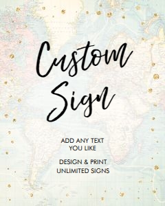 Custom Editable Sign Travel Neutral 2 design preview