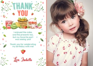Thank You Card Farmers Market White Vertical - Photo design preview