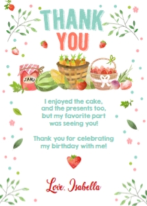Thank You Card Farmers Market White Vertical design preview