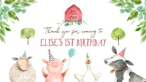 Gable Box Label Farm Animals Boy White design preview