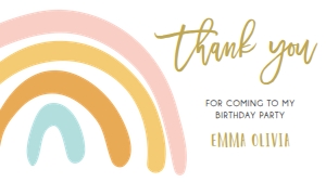 Gift Box Label Birthday Rainbow Pastel Girl design preview