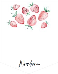 Birthday Monthly Photo Banner Strawberry Watercolor design preview