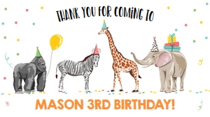 Gable Box Label Party Animals Boy design preview