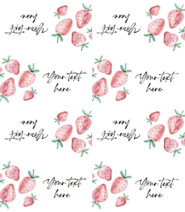 Food Labels Strawberry Watercolor design preview
