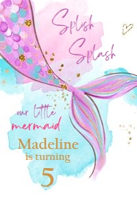 Capri Sun Labels Mermaid Watercolor design preview