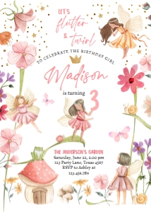 Invitation Birthday Fairy Forest design preview