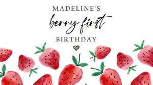 Gable Gift Box Strawberry Watercolor Red design preview