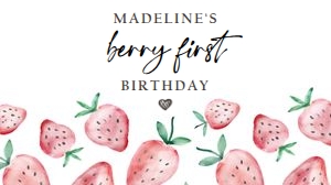 Gable Gift Box Strawberry Watercolor design preview