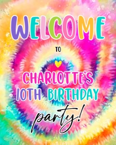 Welcome Sign Tie Dye design preview