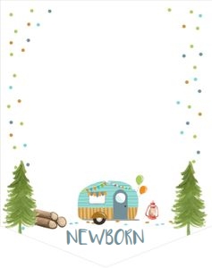 Birthday Monthly Photo Banner Happy Camper Boy design preview