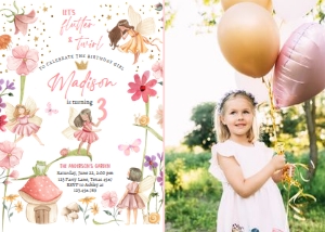 Invitation Birthday Fairy Forest - Photo design preview