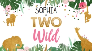 Gift Box Label Safari Animals Two Wild Girl 0016 design preview