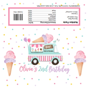Candy Bar Wrapper Ice Cream Truck Girl 0243 design preview