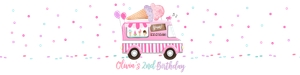 Water Bottle Labels Ice Cream Truck Pink Girl 0243 design preview