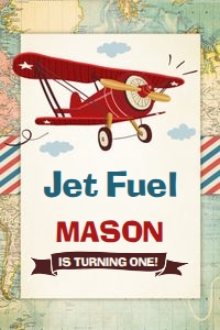 Capri Sun Labels Airplane Birthday Map 0011 design preview