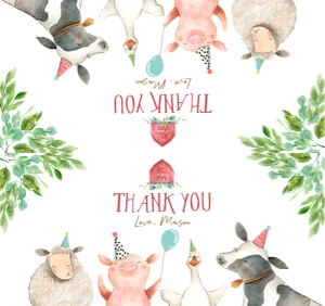 Treat Bag Toppers Farm Animals Red 0155 design preview