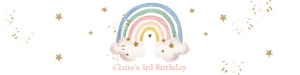 Water Bottle Label Rainbow Watercolor Colored 0387 design preview