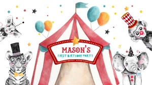 Gable Box Circus Boy White 0355 design preview