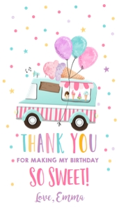 Favor Tag Ice Cream Truck Balloons 0243: Favor Tag Ice Cream Truck Balloons 0243