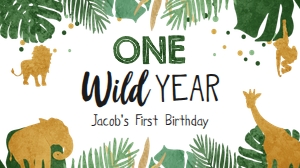 Gift Box Label Safari Animals Wild Year Boy 0016 design preview