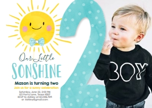 Birthday Invitation Sonshine Two Boy 0141 design preview