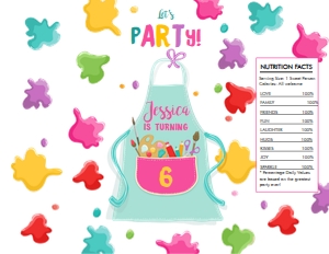 Chip Bag Art Party Apron 0319 design preview
