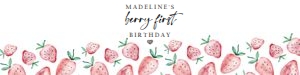Water Bottle Labels Strawberry Watercolor 0399 design preview