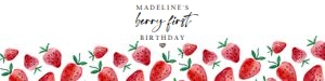 Water Bottle Labels Strawberry Watercolor Red 0399 design preview