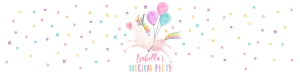 Water Bottle Label Unicorn Balloons 0336 design preview