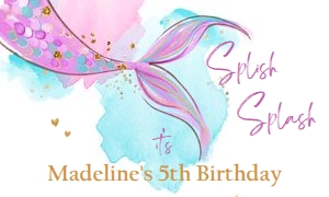Backdrop Banner Birthday Mermaid Tail 0403 design preview