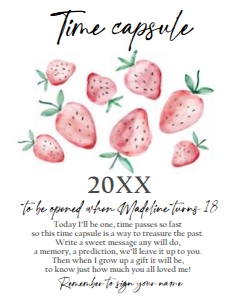 Time Capsule Strawberry Watercolor 0399 design preview