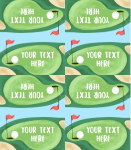 Food Label Golf White Red Flag 0405 design preview