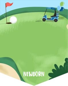 Birthday Monthly Photo Banner Golf Red Flag 0405 design preview