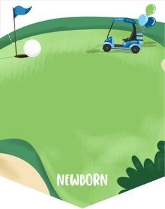 Birthday Monthly Photo Banner Golf Blue Flag 0405 design preview