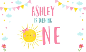 Backdrop Banner Sunshine Girl White 0141 design preview