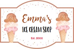Birthday Sign Ice Cream Shop Boho 0243 design preview
