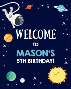 Welcome Sign Space Astronaut 0259 design preview