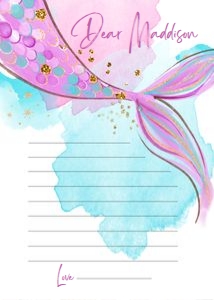 Time Capsule Mermaid Tail Watercolor Purple 0403 design preview
