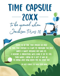 Time Capsule Golf White Blue Flag 0405 design preview