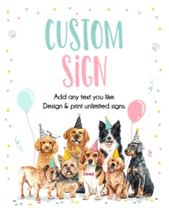 Custom Editable Dog Puppy Sign 8x10 0384 design preview
