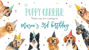 Gable Box Label Puppy Dog Round Boy 0384 design preview