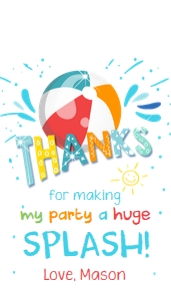 Favor Tags Pool Party Boy White 0169 design preview