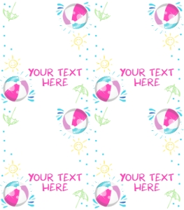 Food Labels Pool Party Girl White 0169 design preview
