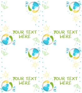 Food Labels Pool Party Green White 0169 design preview